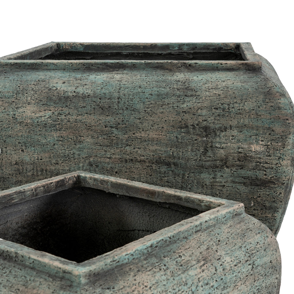 Etta Square Drum Planters - Set of 2