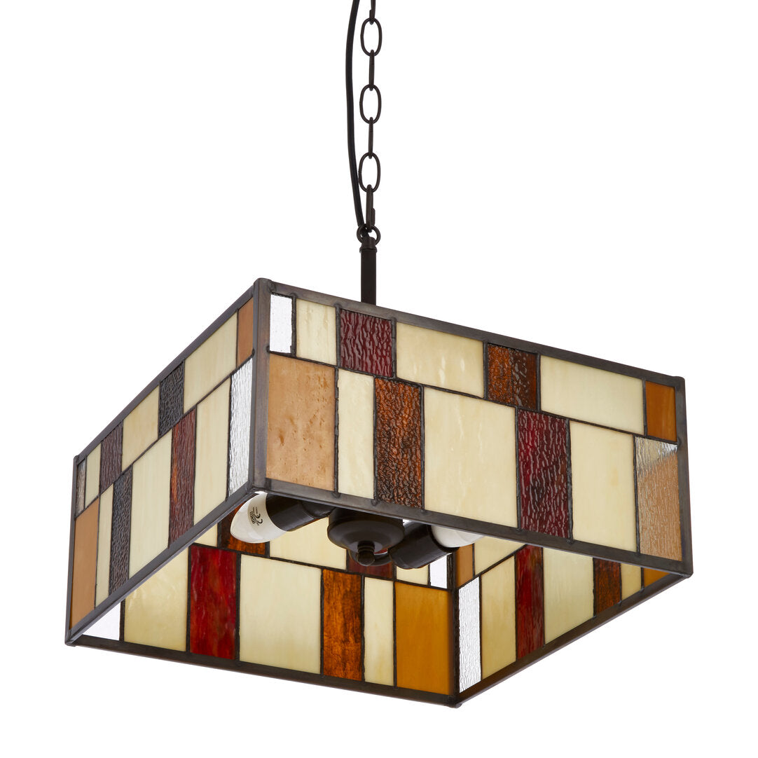 Marmont Stained Glass Deco Square Sky Pendant