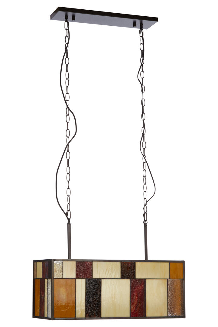 Marmont Stained Glass Deco Rectangular Sky Pendant