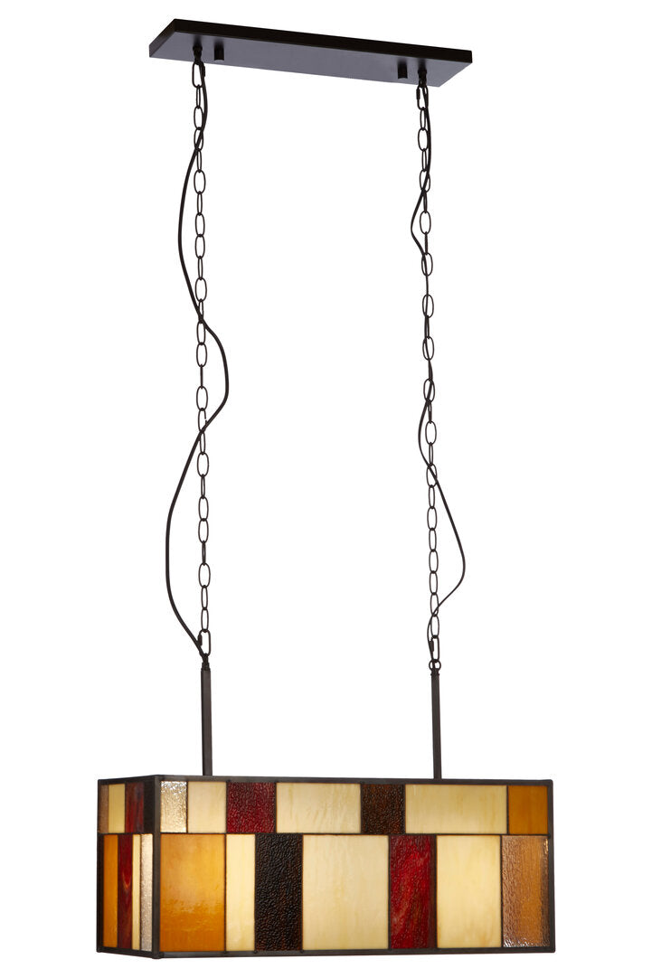 Marmont Stained Glass Deco Rectangular Sky Pendant