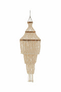 Cabana White and Amber Shell Ceiling Shade - Large