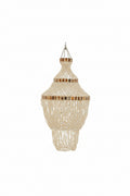 Cabana White and Amber Shell Ceiling Shade - Medium