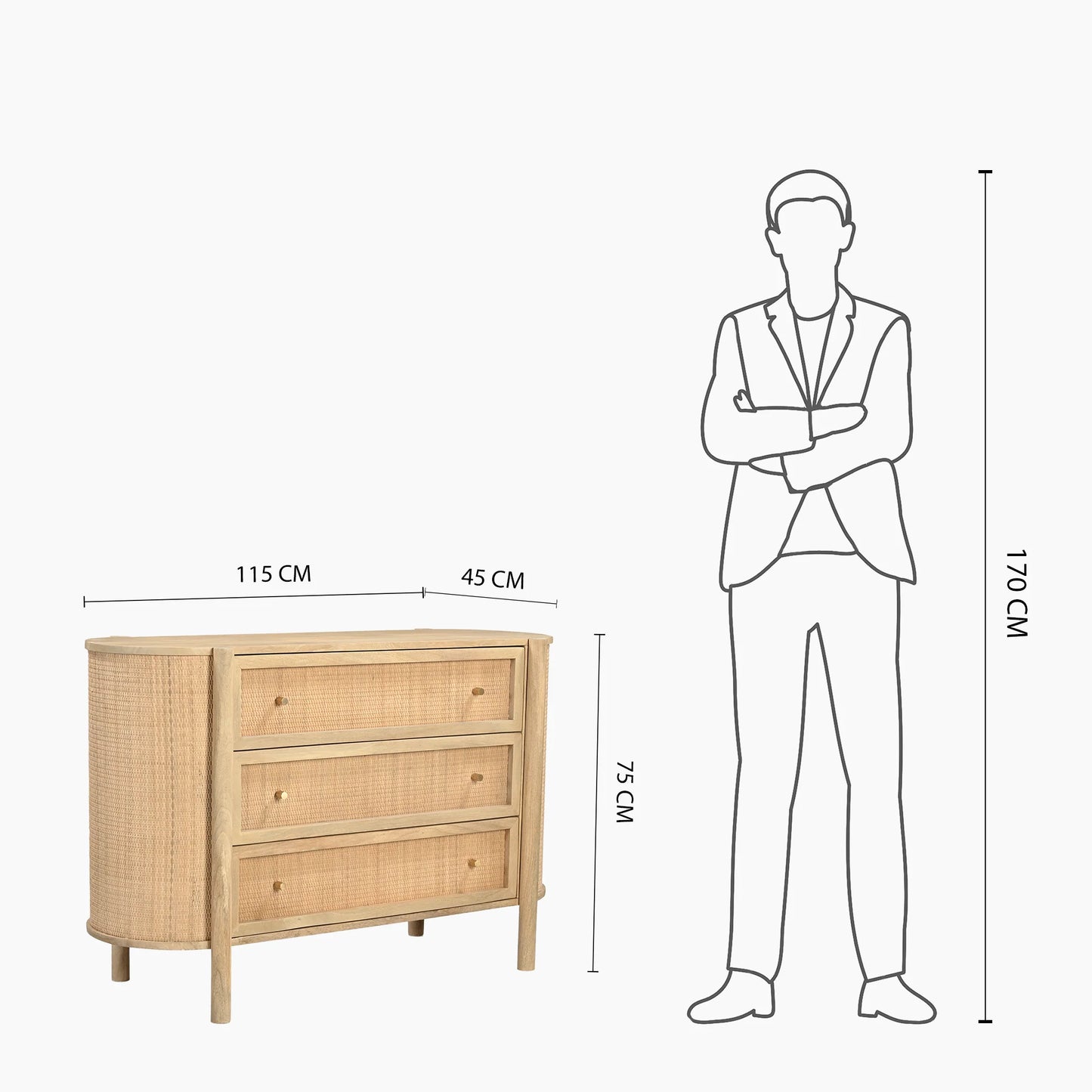 Drift Three Chest Of Drawers