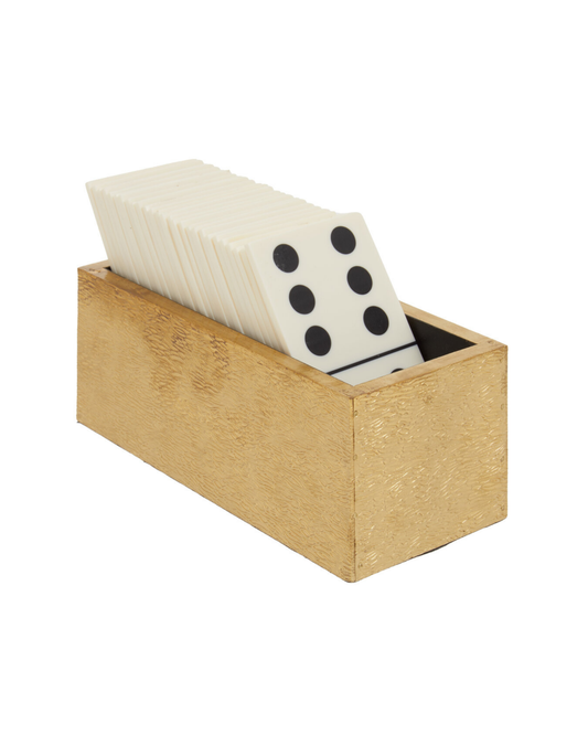 Dixon Domino Set - White & Gold