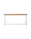 Marina Console Table - Elm & Polished Silver