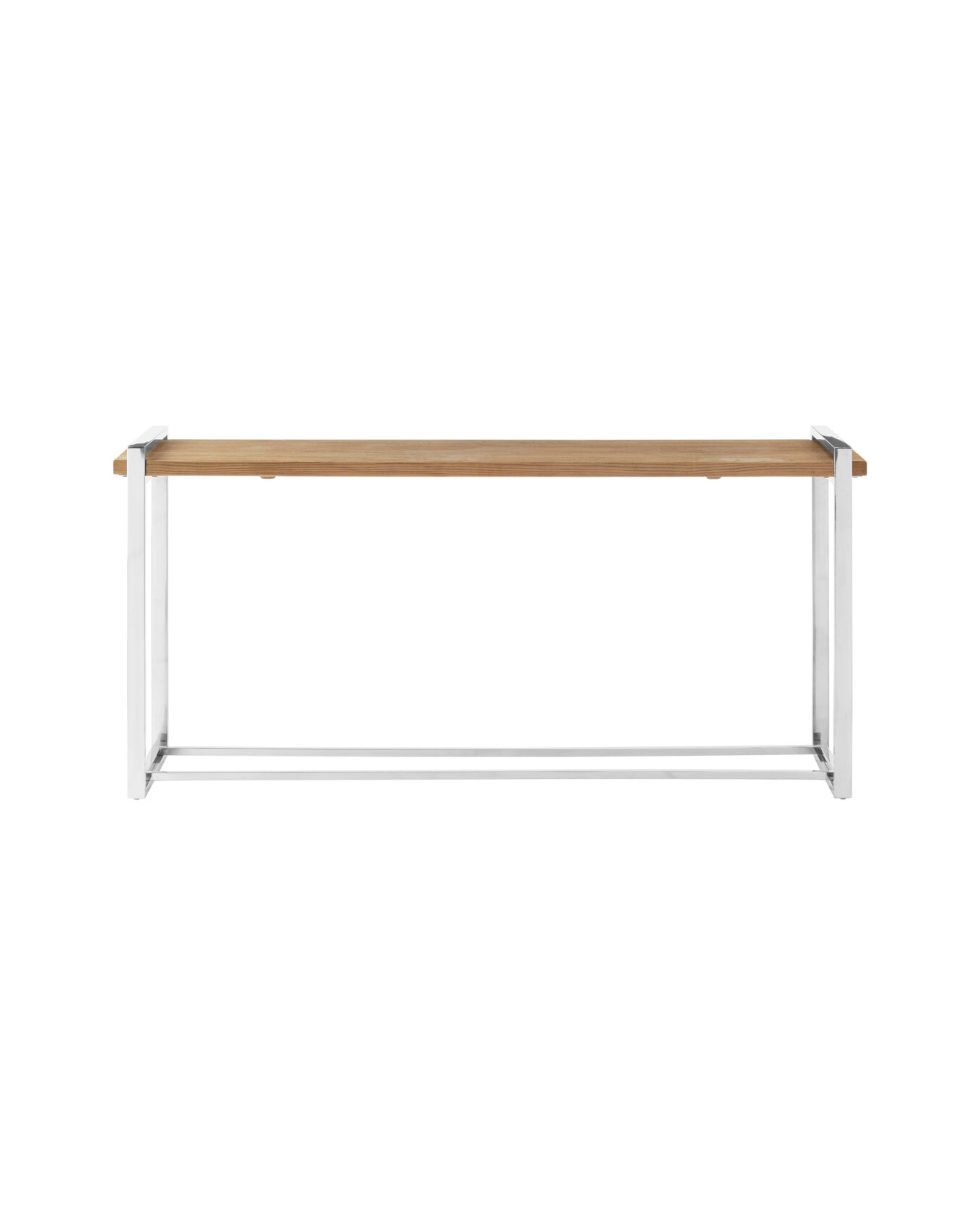 Marina Console Table - Elm & Polished Silver