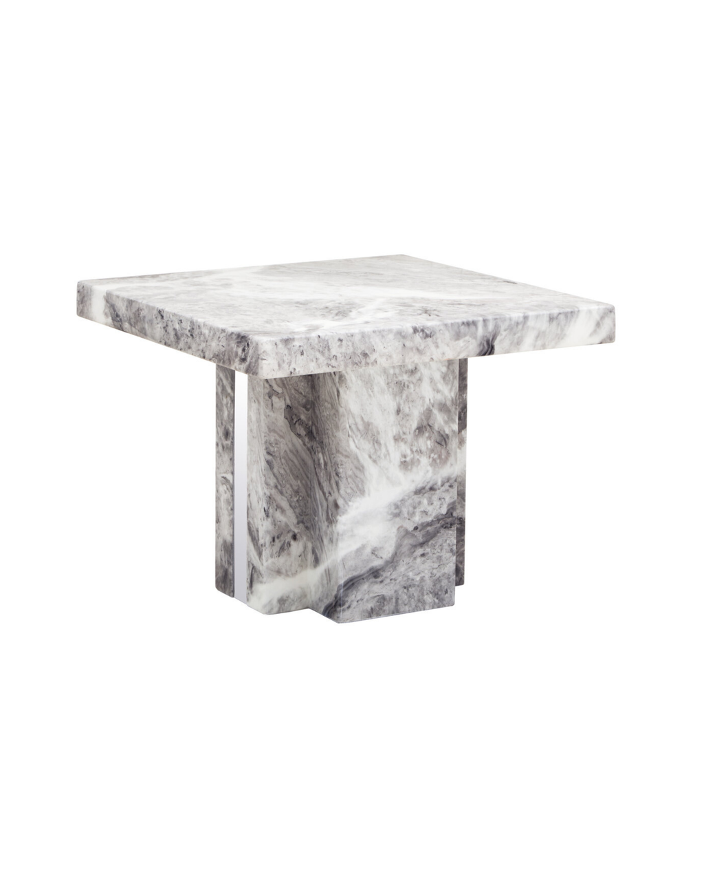 Fallon Side Table - Grey Marble