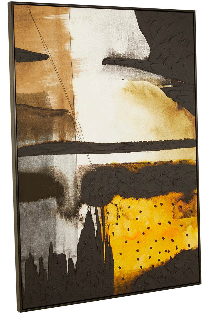 Tali Wall Art - Black & Ochre