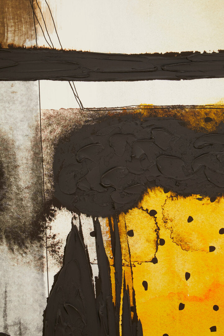 Tali Wall Art - Black & Ochre