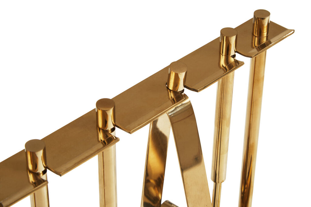 Nyra Black And Gold Finish Bar Tool Set