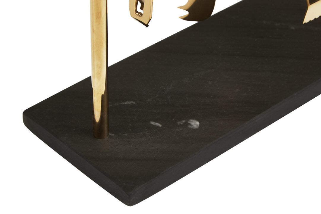 Nyra Black And Gold Finish Bar Tool Set