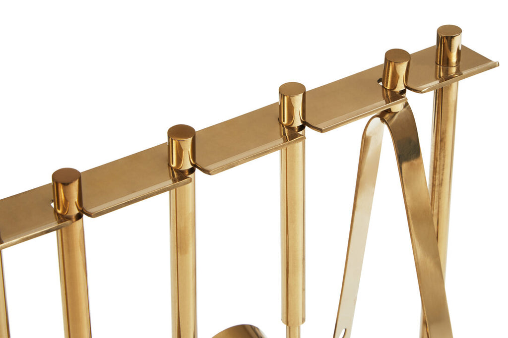 Nyra Marble And Gold Finish Bar Tool Set