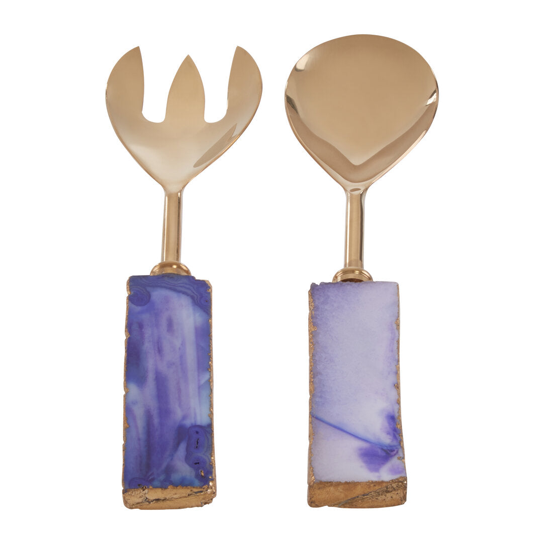 Vena Serving Set - Blue And Gold