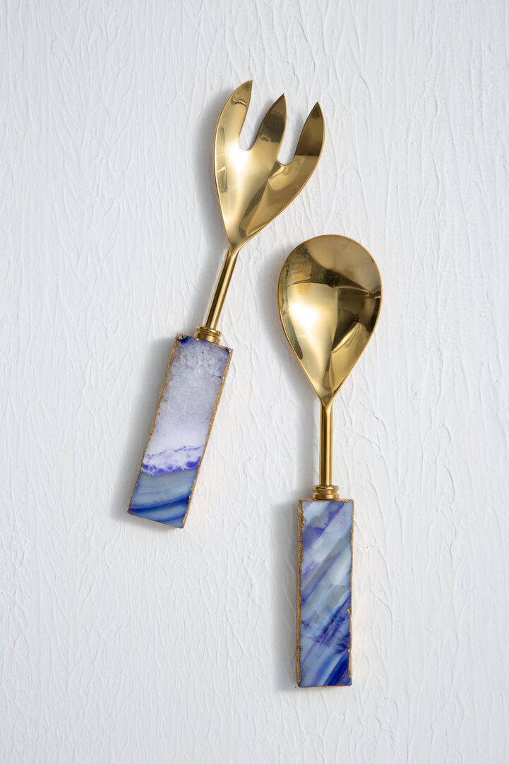 Vena Serving Set - Blue And Gold