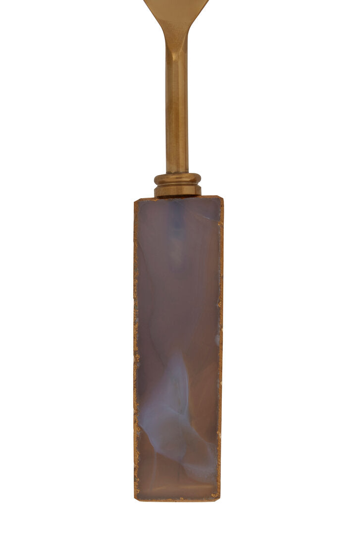 Vena Serving Set - Grey And Gold