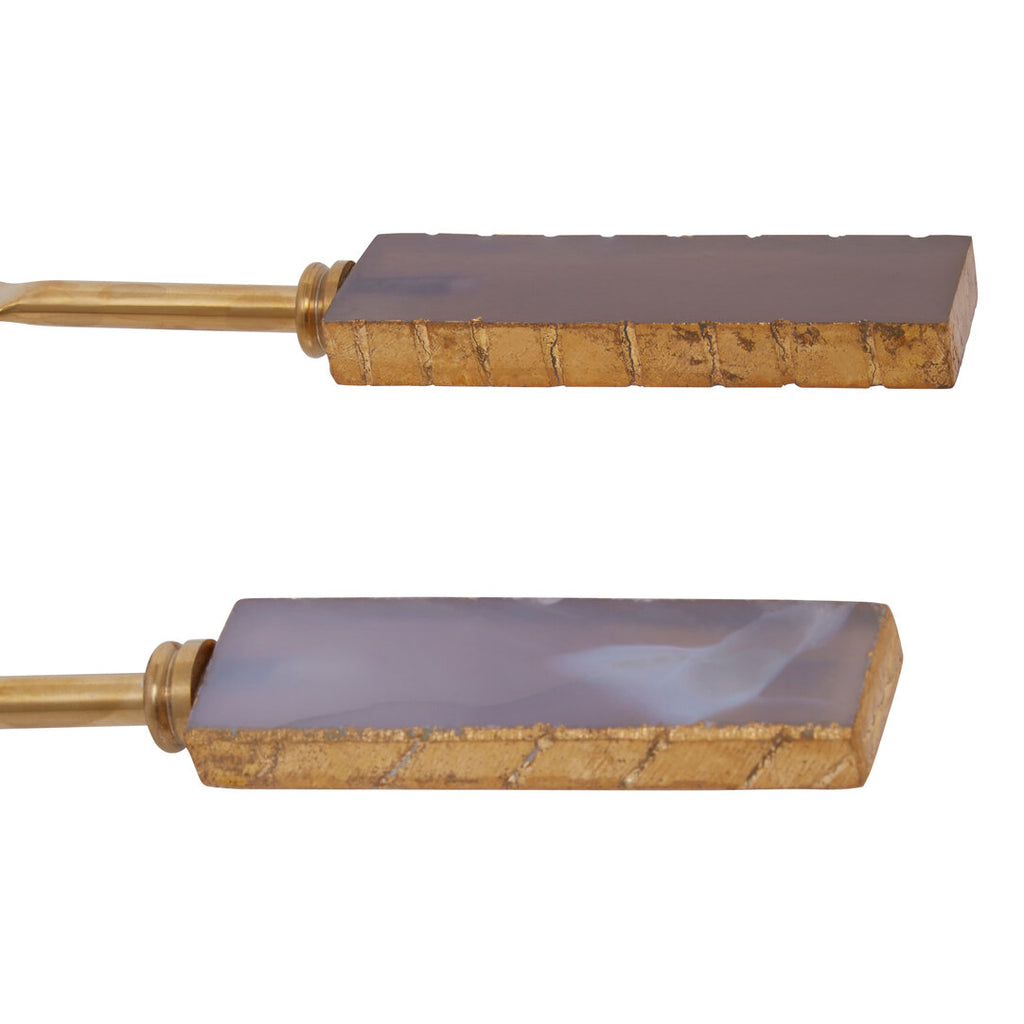 Vena Serving Set - Grey And Gold