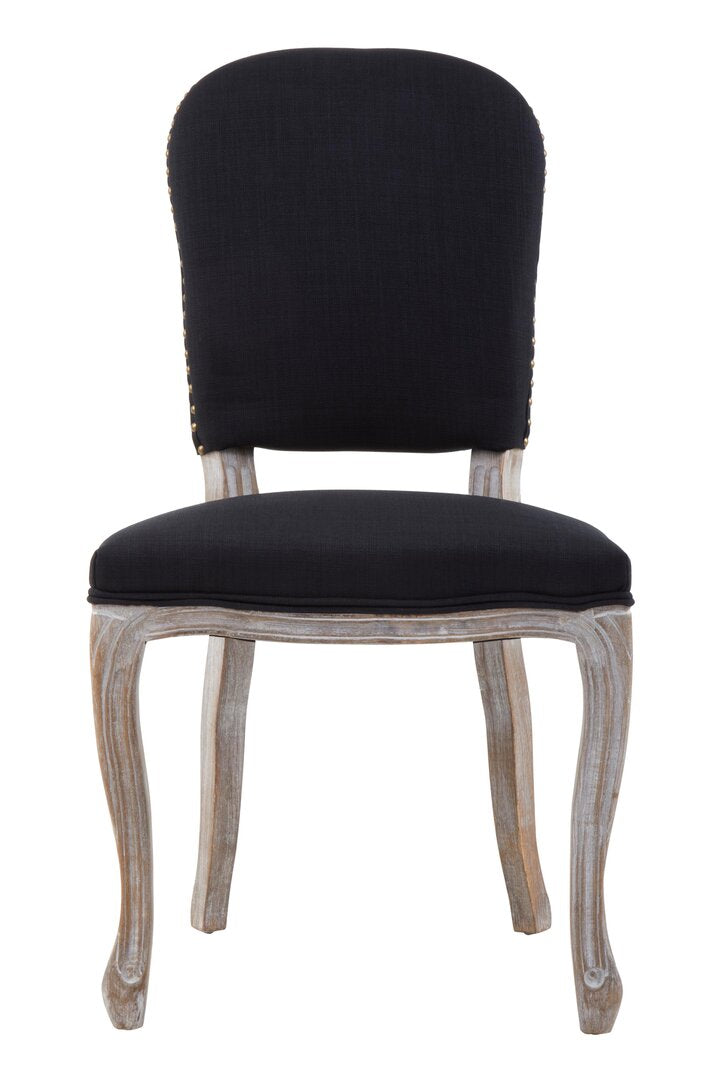 Velassi Dining Chair - Black Linen
