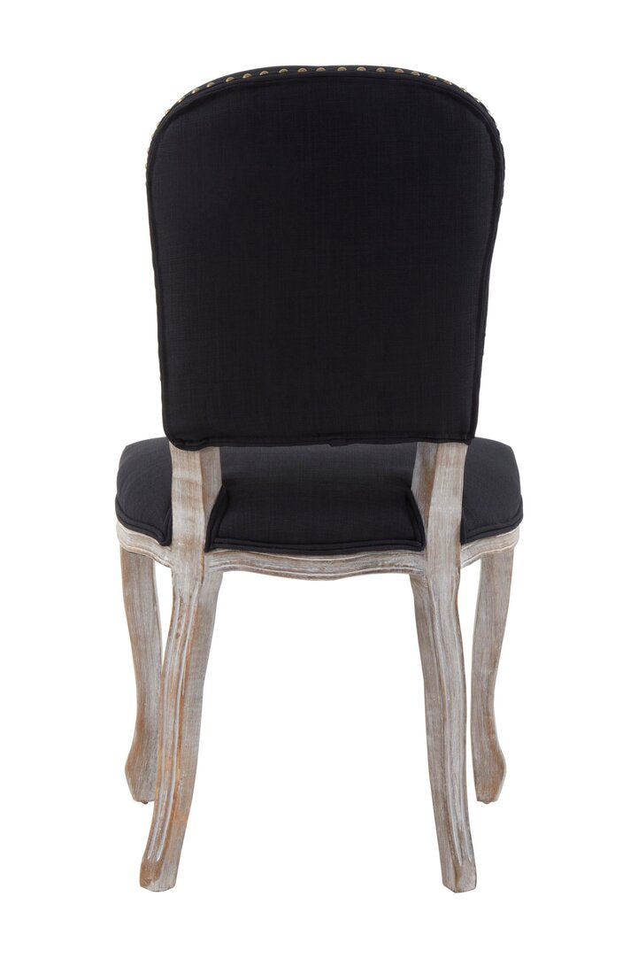 Velassi Dining Chair - Black Linen