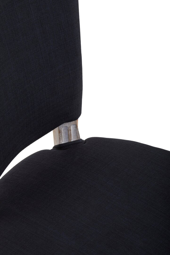 Velassi Dining Chair - Black Linen