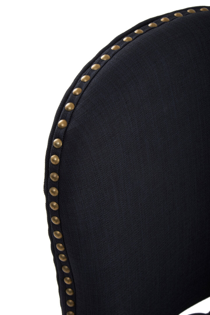 Velassi Dining Chair - Black Linen