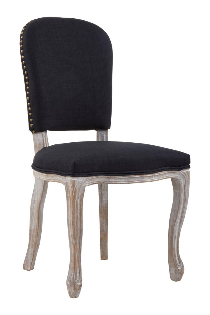 Velassi Dining Chair - Black Linen