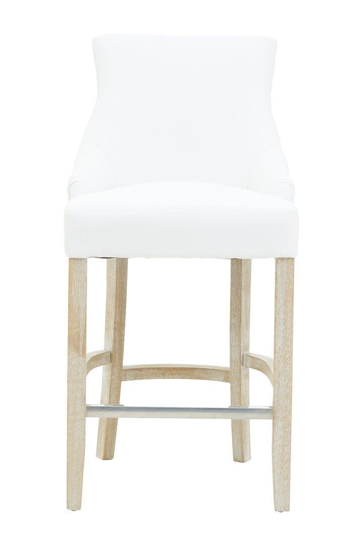 Velassi Bar Chair- Ivory Velvet