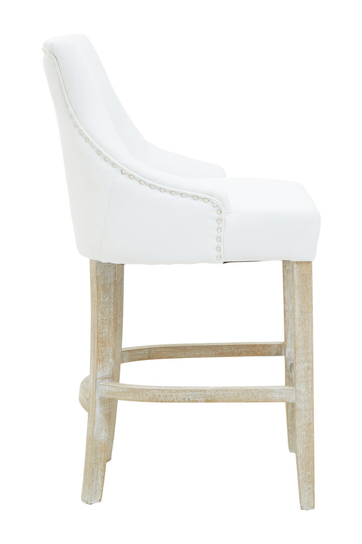 Velassi Bar Chair- Ivory Velvet