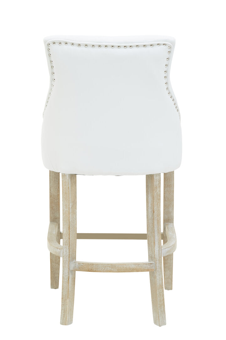 Velassi Bar Chair- Ivory Velvet