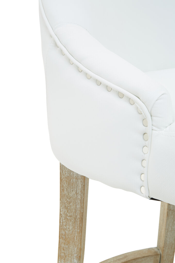 Velassi Bar Chair- Ivory Velvet