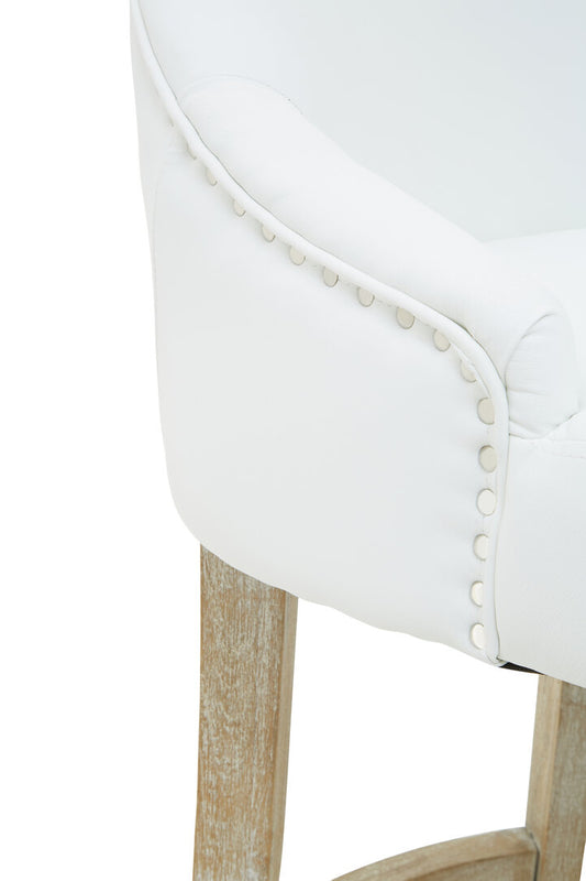 Velassi Bar Chair- Ivory Velvet