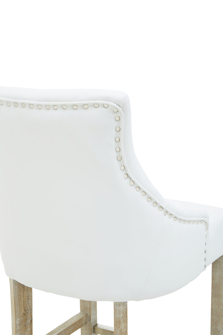 Velassi Bar Chair- Ivory Velvet
