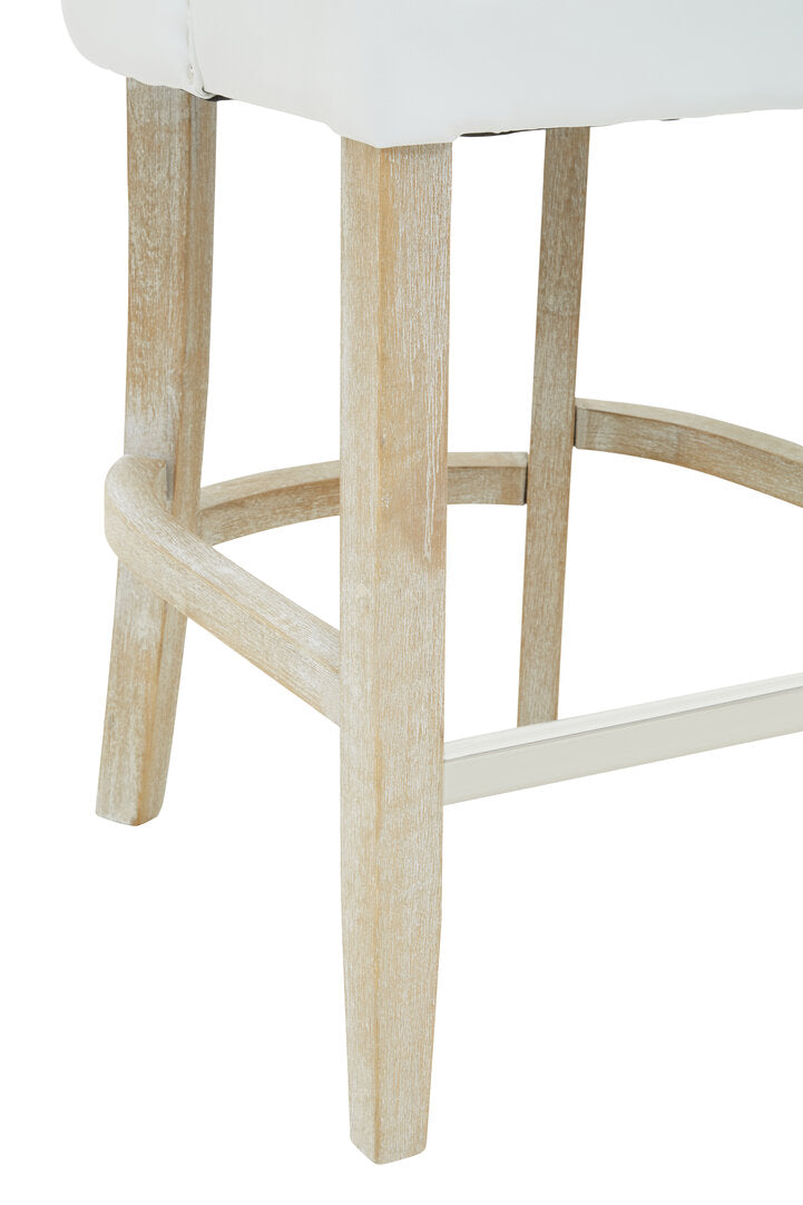 Velassi Bar Chair- Ivory Velvet