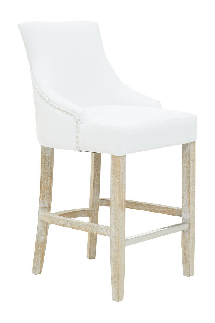 Velassi Bar Chair- Ivory Velvet