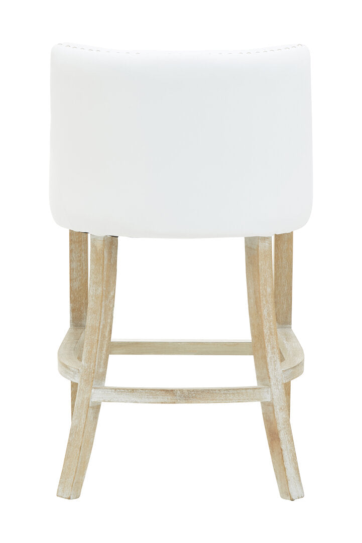 Velassi Studded Bar Chair - White