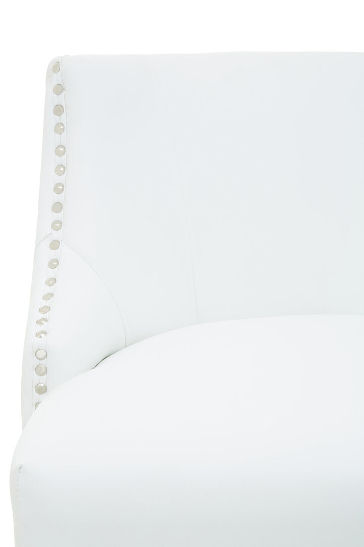 Velassi Studded Bar Chair - White