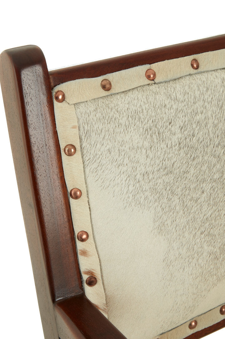 Solace Leather Teak Wood Dining Chair