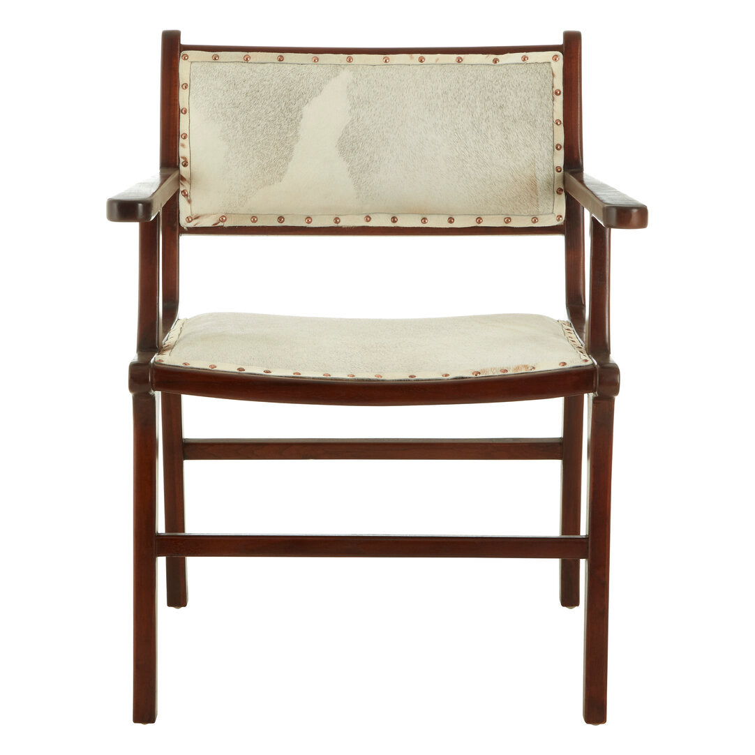 Solace Leather Teak Wood Dining Chair