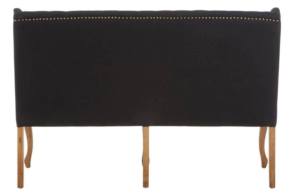 Edmund 2 Seat Bench Sofa - Black