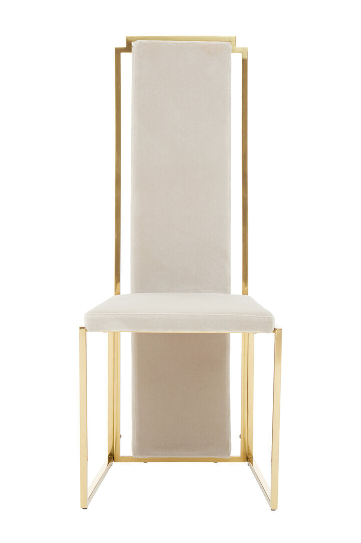 Port Dining Chair - Gold & Mink