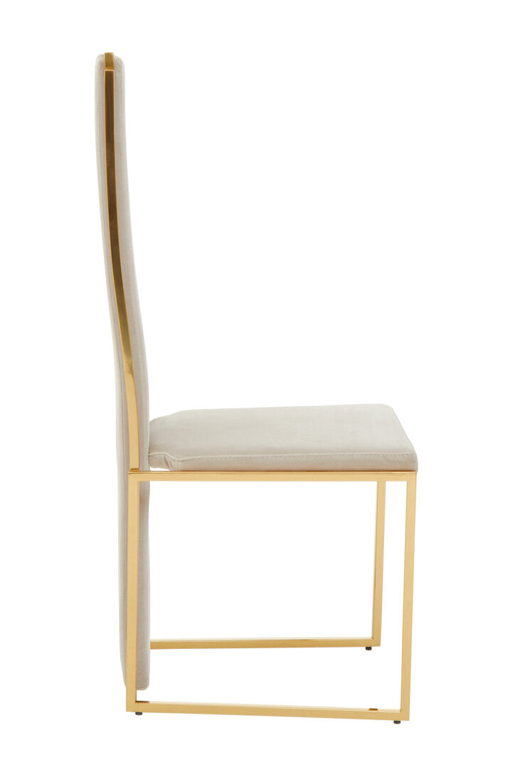Port Dining Chair - Gold & Mink