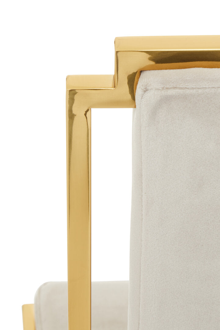 Port Dining Chair - Gold & Mink
