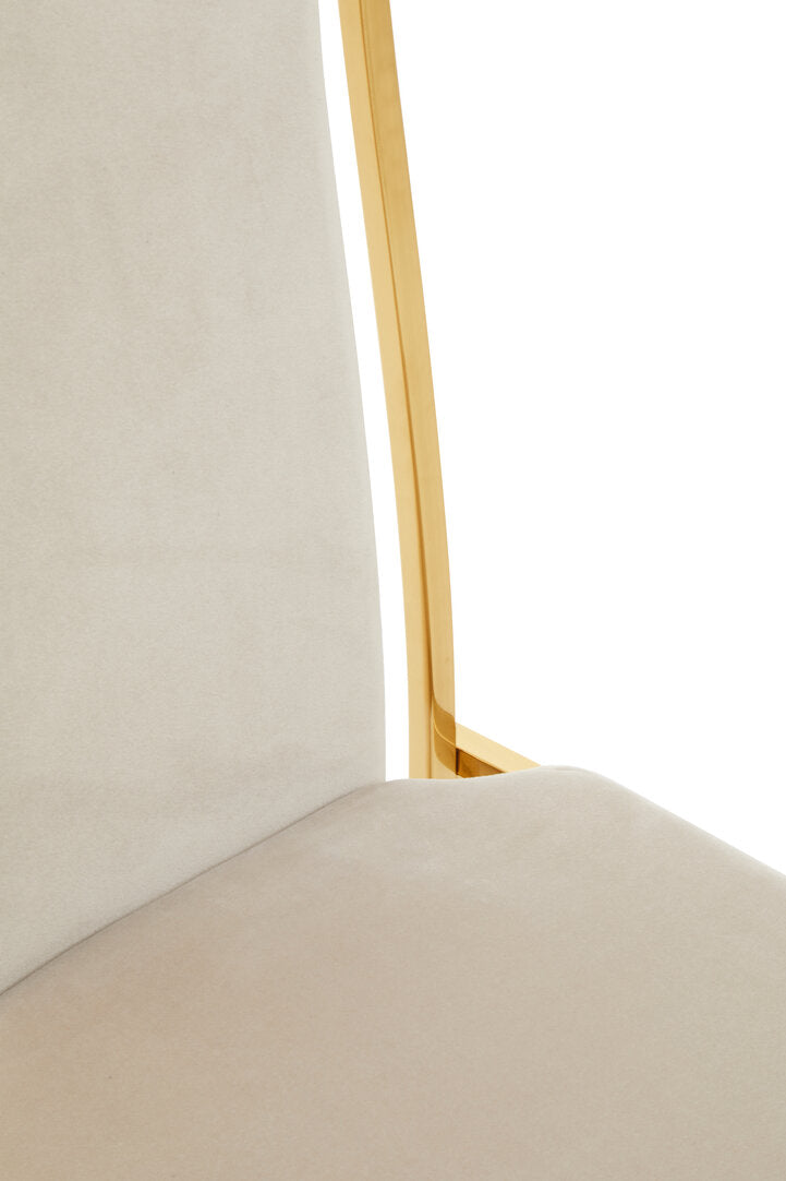 Port Dining Chair - Gold & Mink