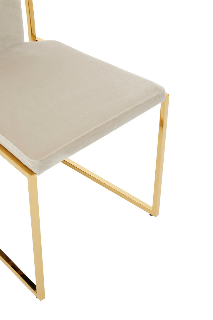 Port Dining Chair - Gold & Mink