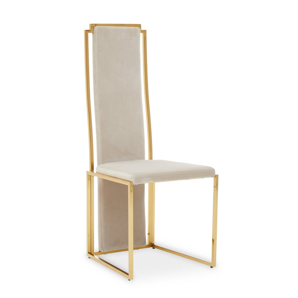 Port Dining Chair - Gold & Mink