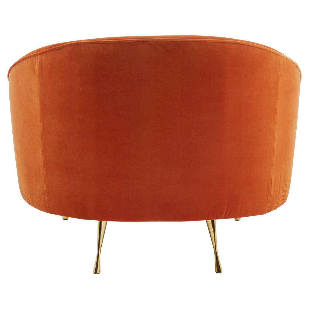 Gwyneth Velvet Armchair - Orange