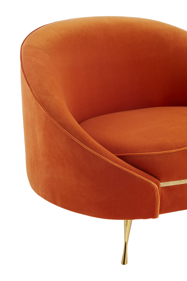 Gwyneth Velvet Armchair - Orange