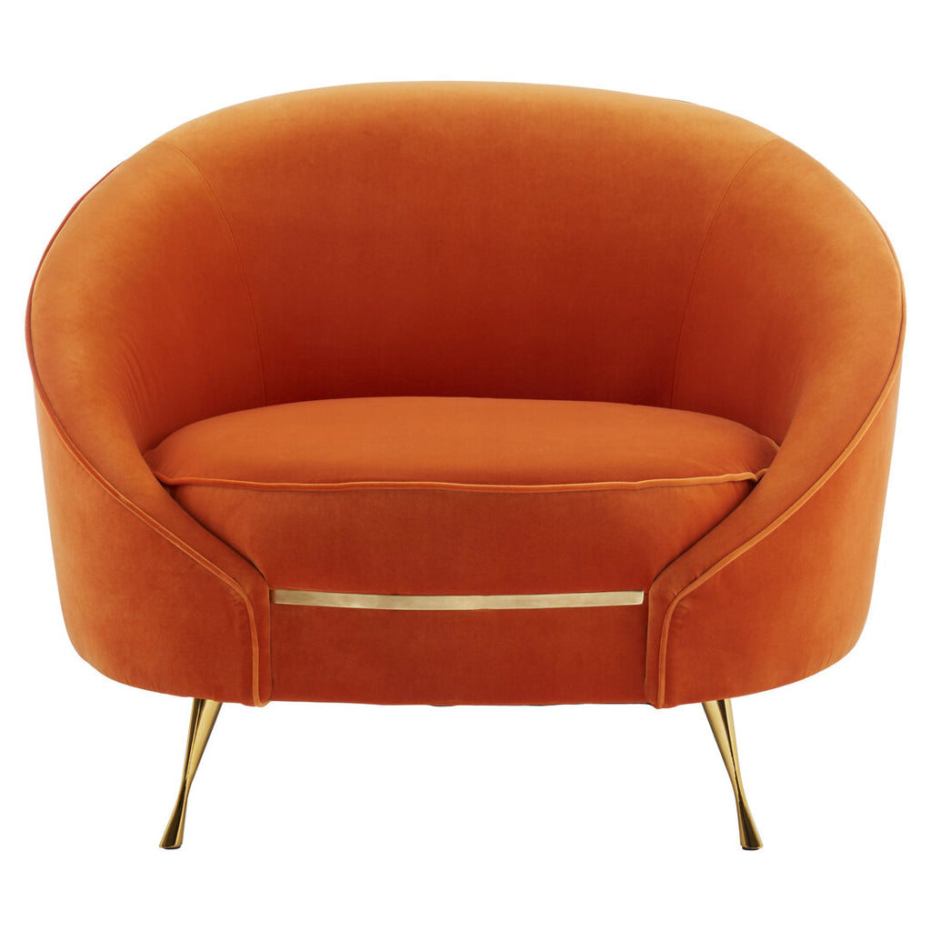 Gwyneth Velvet Armchair - Orange