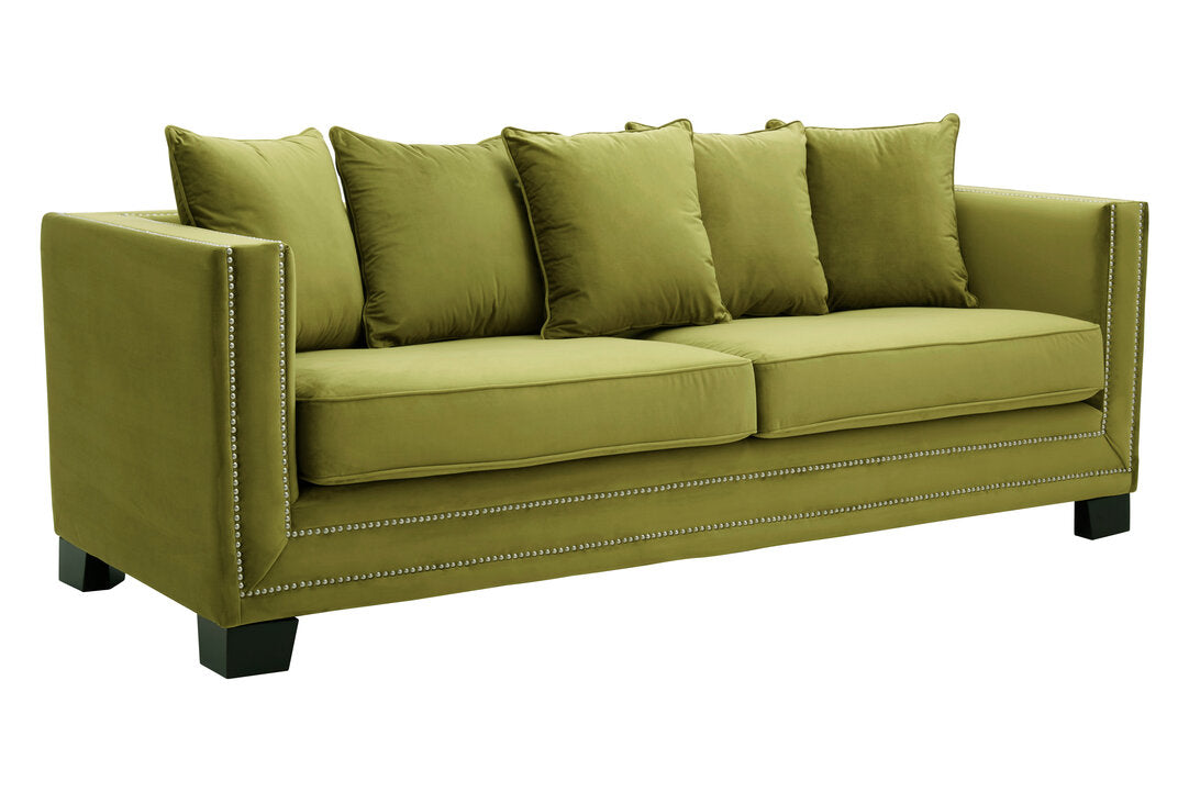 Rhodes 3 Seater Sofa - Moss Velvet