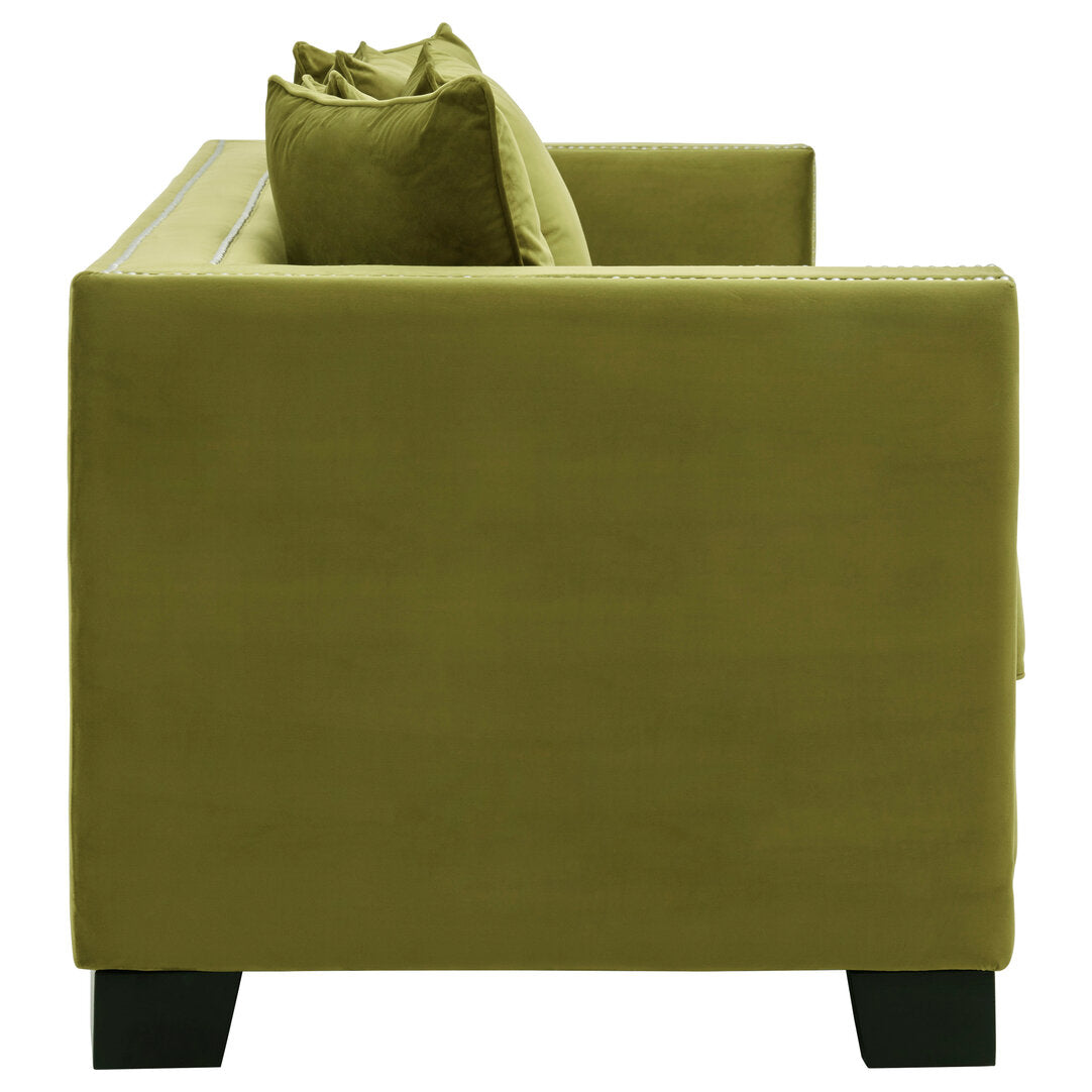 Rhodes 3 Seater Sofa - Moss Velvet