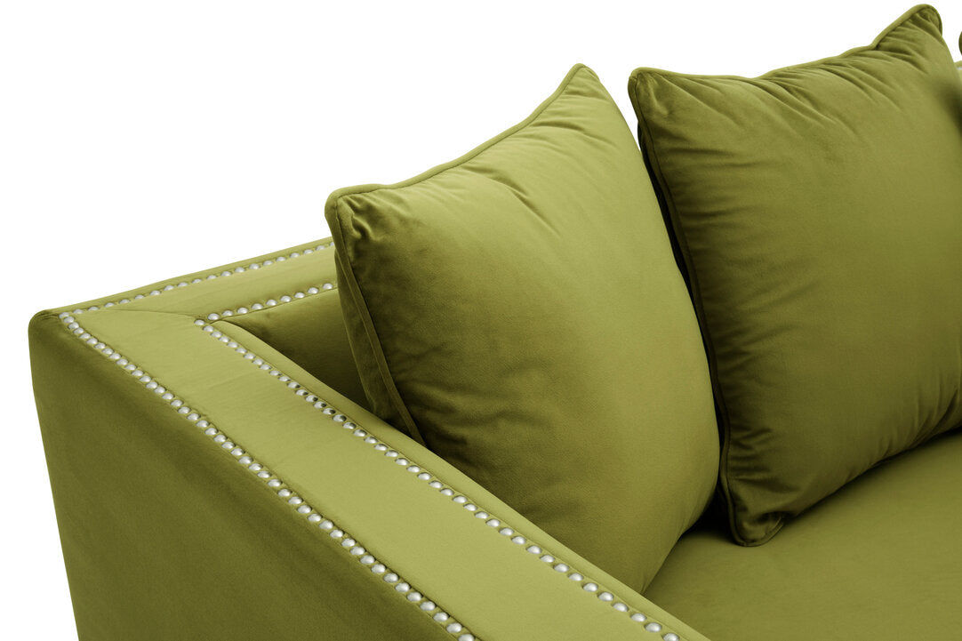 Rhodes 3 Seater Sofa - Moss Velvet